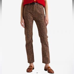 Balzac Paris Jeans Austin straight leg leopard brown black high rise 32 new